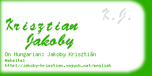 krisztian jakoby business card